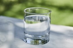 glass filled with RO water